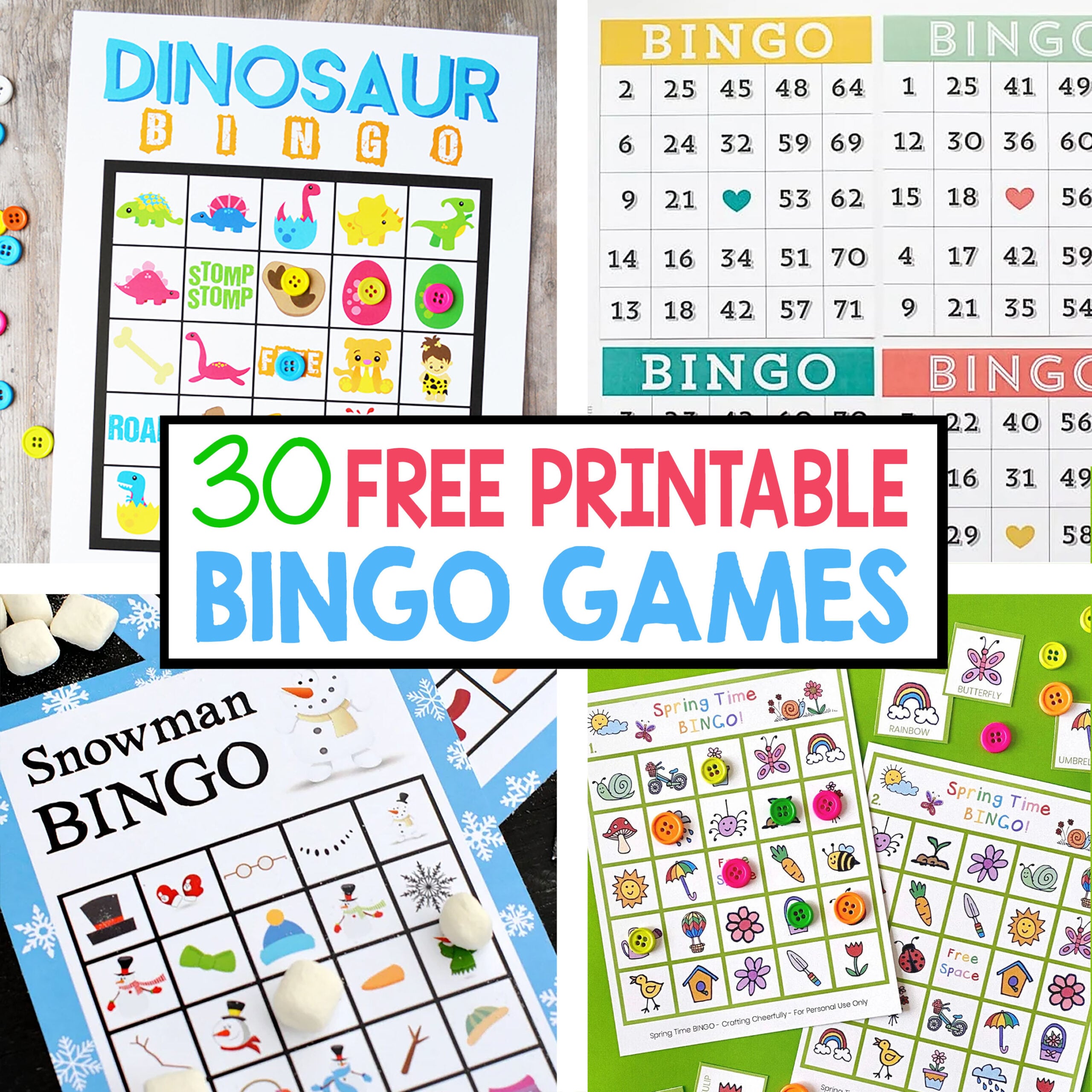 30 free printable bingo games - crafting cheerfully